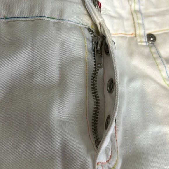 Lisa Frank Vintage Embroidered White Denim Skort/Skirt - Size 7 - Picture 12 of 14